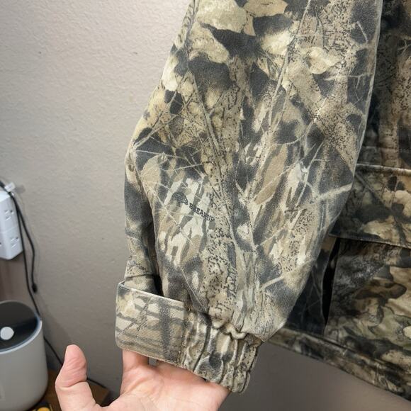 Cabela's Jacket Mens XL Camo Mossy Oak Hooded Vintage Field Coat Zip Whitetail - Picture 3 of 10